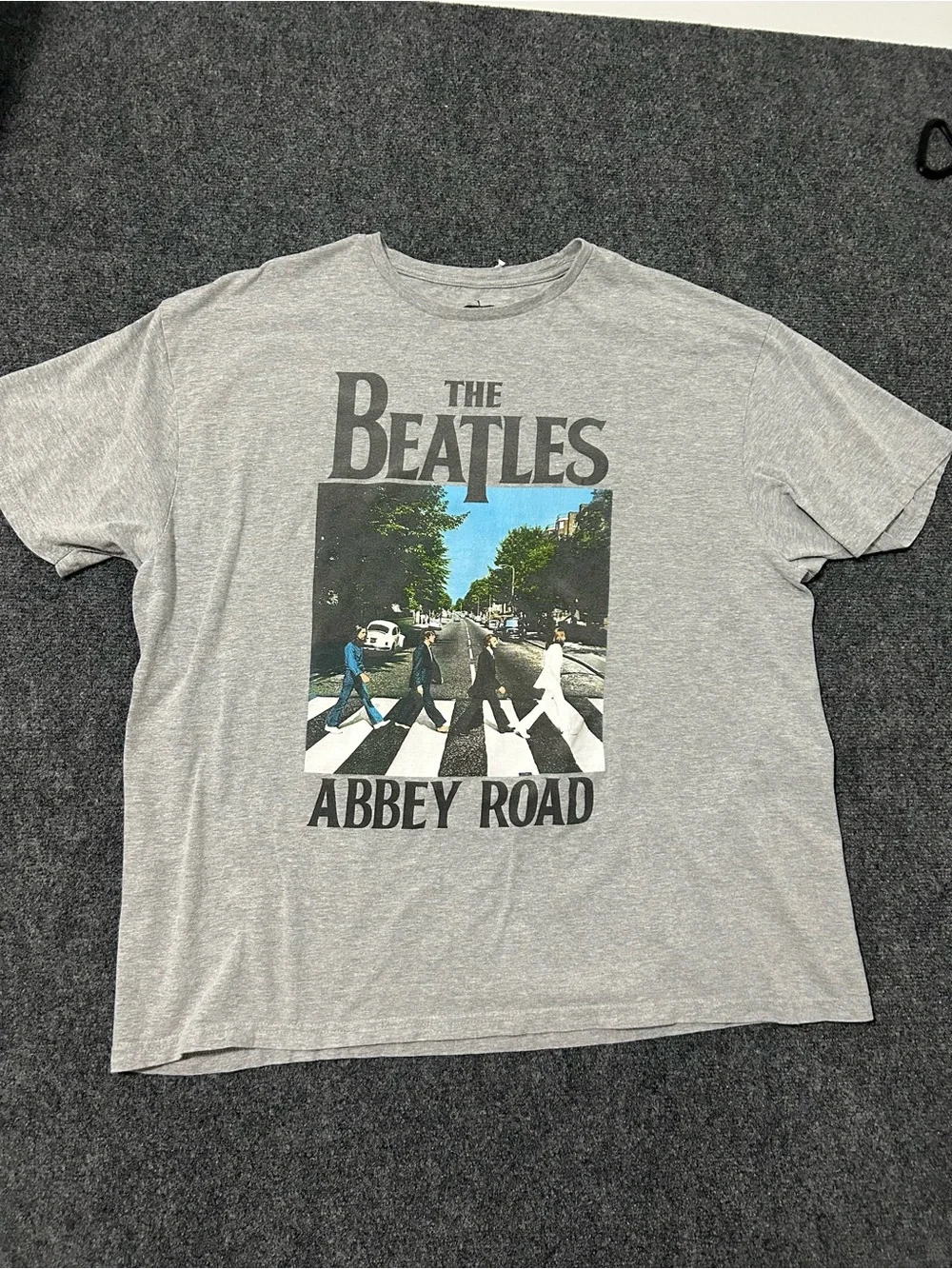 The Beatles Kids Abbey Road Tee - Grey with Blue & Green Print